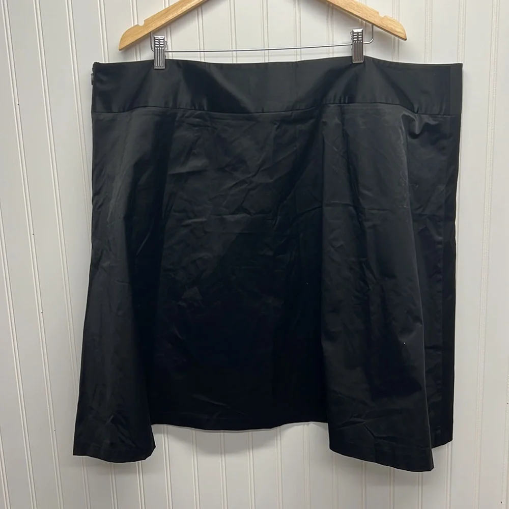 NWT Lane Bryant‎ Black A Line Mini Skirt Sz 26